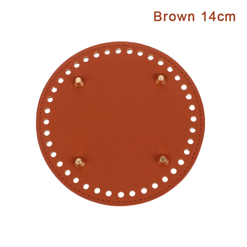 구멍이 있는 가죽 가방 바닥, 가방 베이스, DIY 수제 라운드 가방, 바닥 가방 액세서리, 14 cm, 19cm