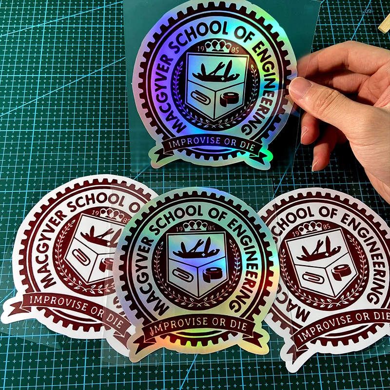 Adesivos de Motocicleta da Escola de Engenharia Macgyver para Tanque de Combustível, Scooter, Laptop, Protetor Solar, Decalques Universais de Vinil