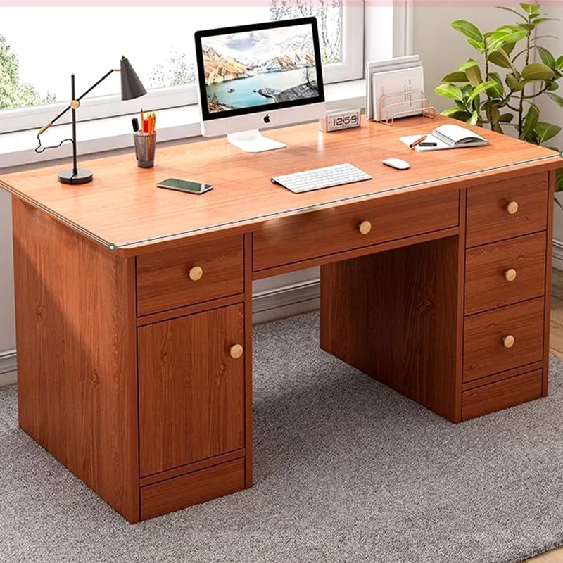 Modern Storage Office Desk Crafts White Home Drawer Bedroom Minimalist Office Desk Study Computer Meuble Bureau Trendy Furniture