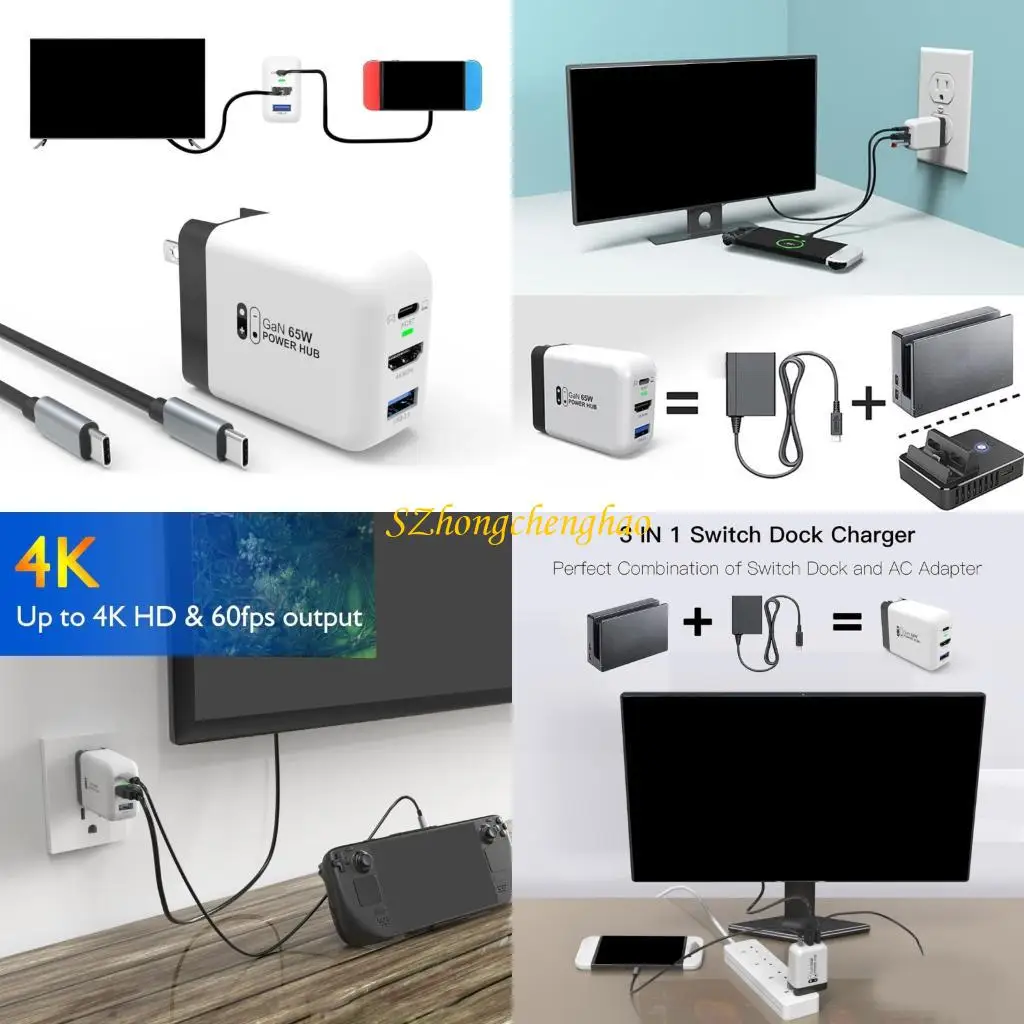 

Multi Device Training для переключателей Pad Tablet Laptop Power 65W Power и 4K Video Casting выход 601D