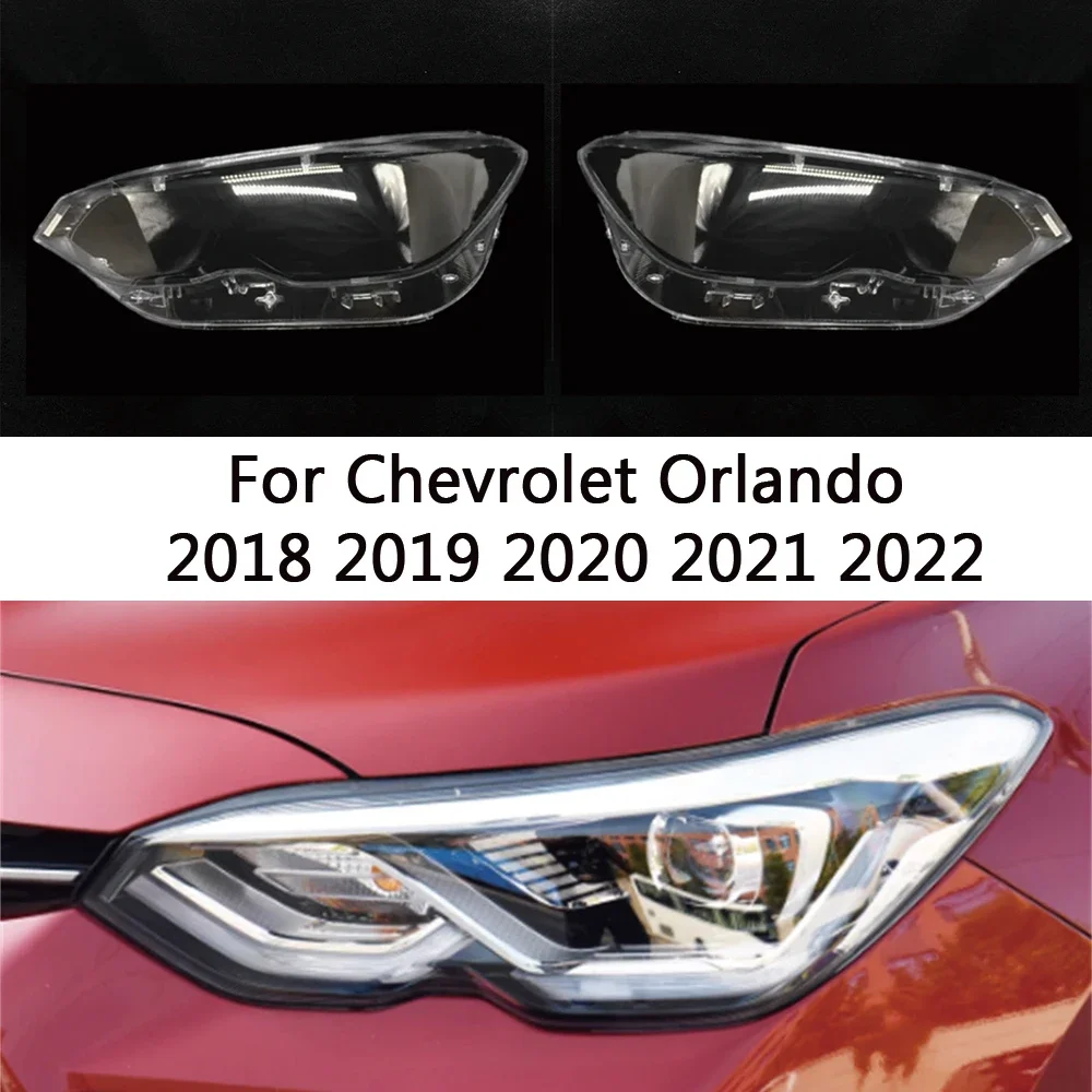 

HTTCCY For Chevrolet Orlando 2018 2019 2020 front Car Headlight Cover Lens Shell Lampcover Lampshade Headlamp