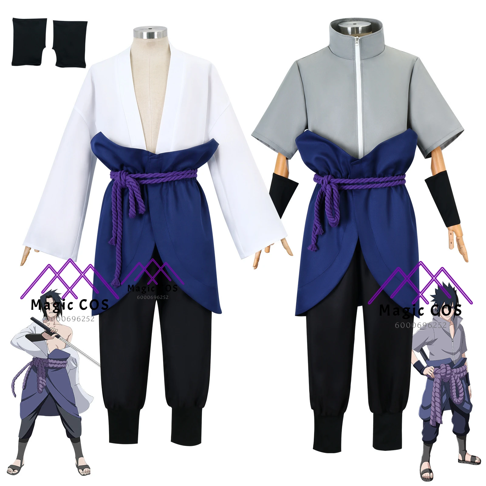 

Uchiha Sasuke Hot Sale Cosplay Costume with Wig Anime Suit for Adult and Children Halloween New Arrival Comic Clothes Outfit