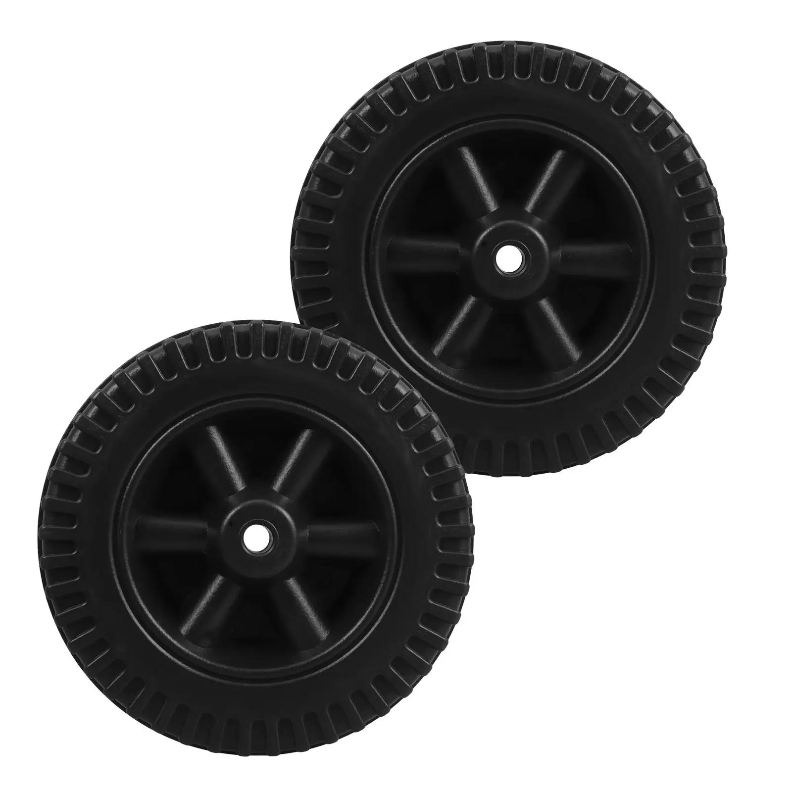 

2 Pcs 6 Inch BBQ Grill Wheels Caster Replacement Durable PE Material Heat Wear Resistant Easy Assembly Lightweight Practical
