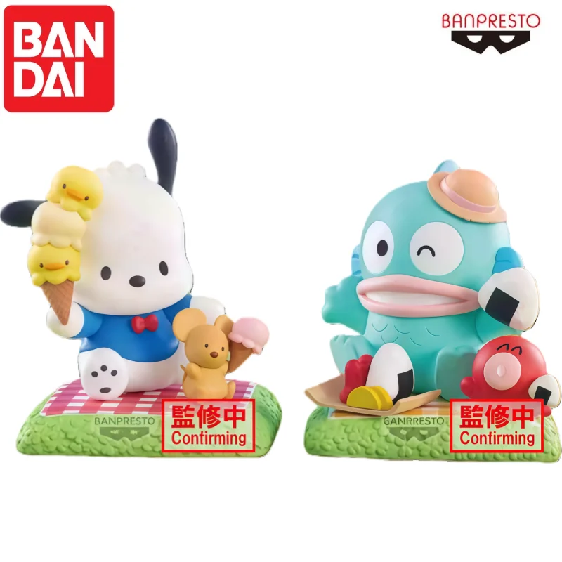 

В наличии BANDAI оригинальная фигурка BANPRESTO sanrio, модель куклы, новая коробка, персонажи аниме, гараж