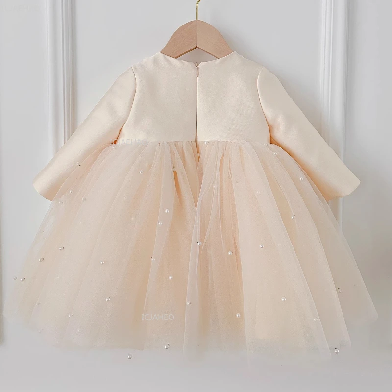 Kids Girls First Birthday Party Gown Princess Dress for Children Host Piano Performance Pageant Formal Celebration Kid Costumes