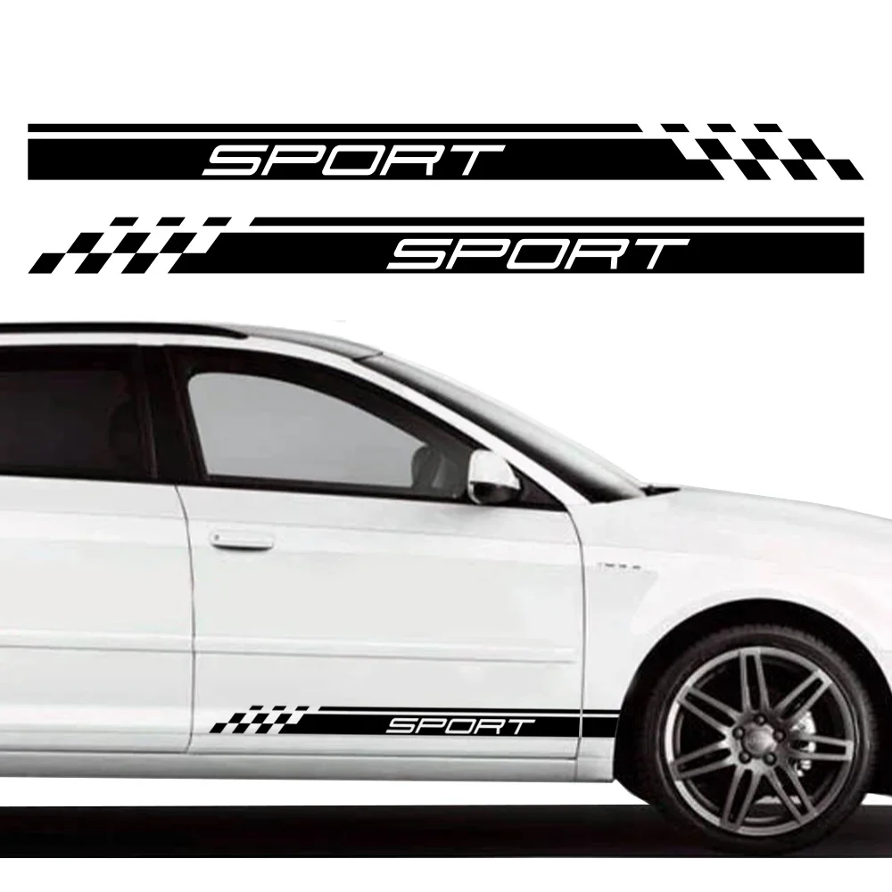 Car Side Door Vinyl Decals Sport Stripes Sticker Auto Accessories For Audi A3 8V 8P 8L 8Y S3 RS3 Sedan Sportback TFSI Limousine