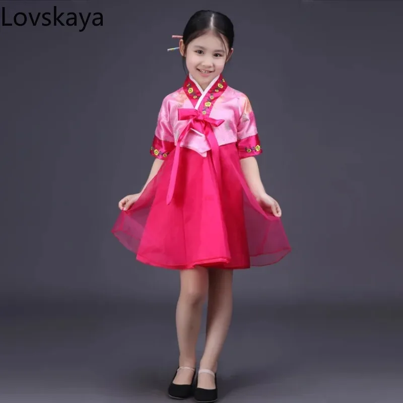 Korean children ethnic costumes Costumes Girls stage costumes dress