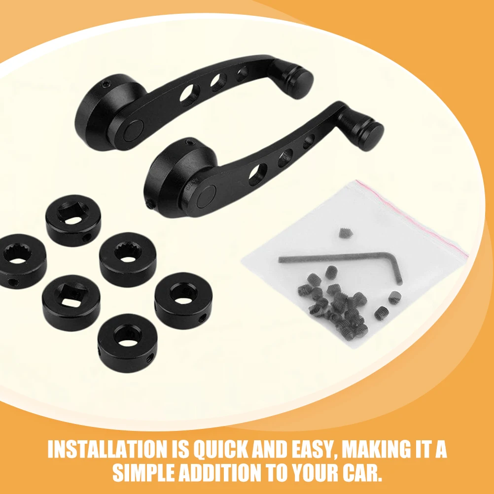 

4Pcs Car Window H Manual Crank Replacement Accessories Door Riser H les Universal Aluminum Alloy Durable Wide Compatibility