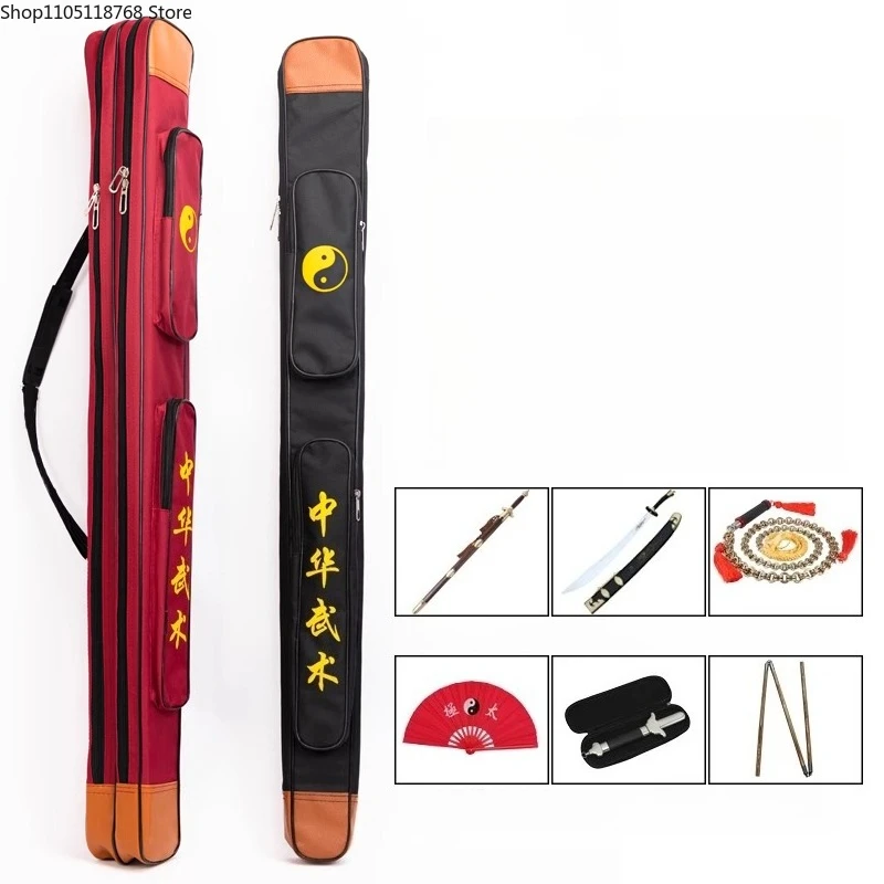 107cm Canvas Sword Bag Multifunctional  Storage Pouch Martial Arts Supplies Long Swords Protective Cover
