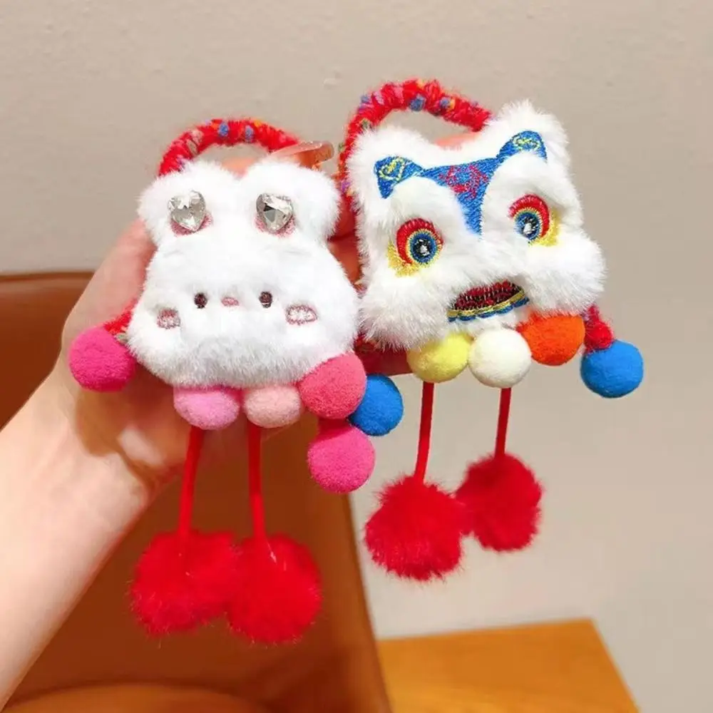 

Tassel New Year Hair Rope Ponytail Holder Ball Lion Awakening Headwear Korean Style Hair Ring Elastic Hair Band Streetwear