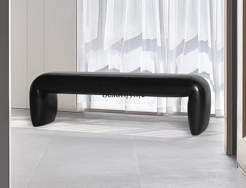

Quiet Wind Solid Wood Household Long Door Change Shoes Long Bench Wooden Bench