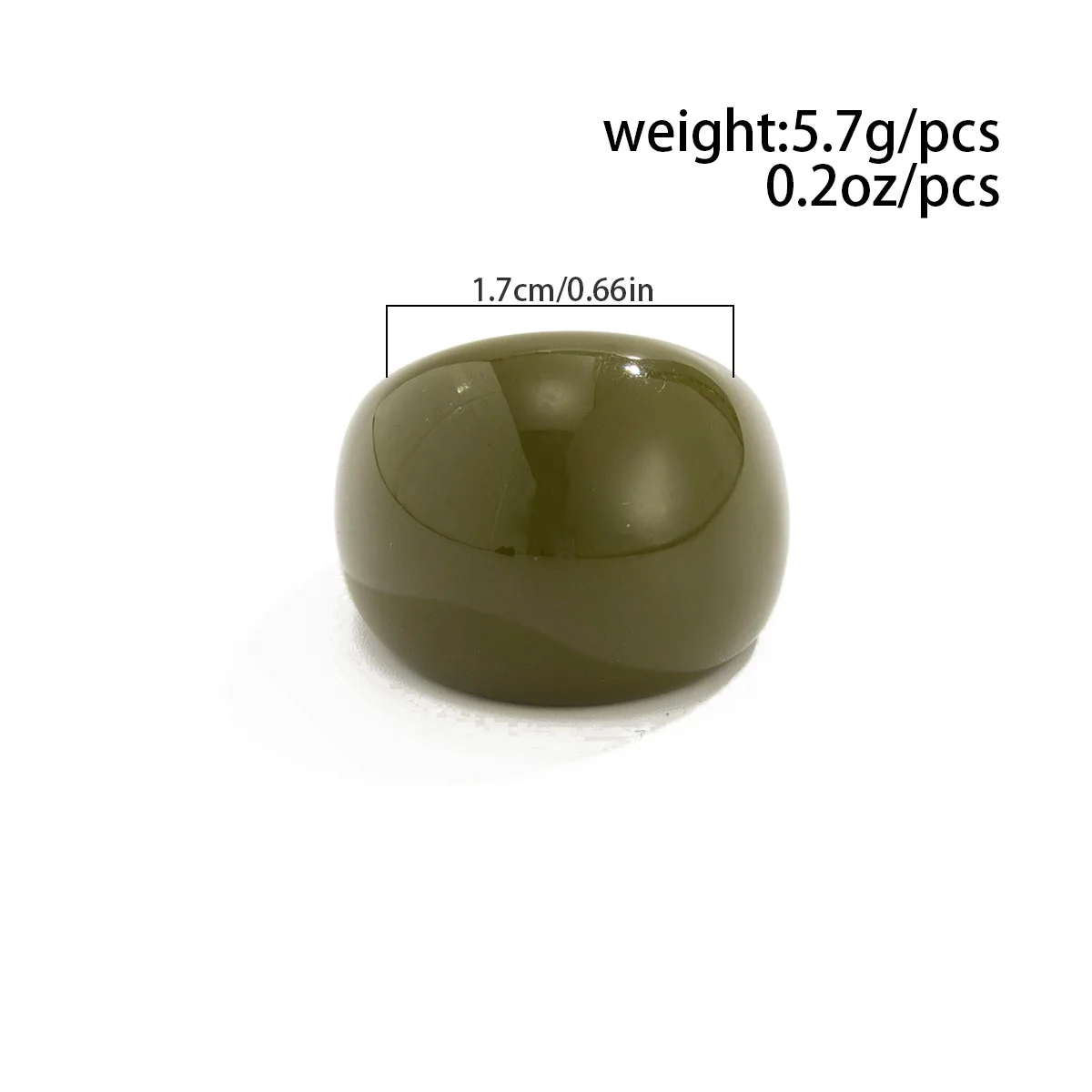 Women's Oversized Multicolour Resin Dome Ring