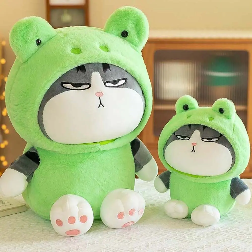 Emperor Arrogant Plush Pillow Cat Cosplay Frog Stuffed Toys Cat Plush Toys Dressup Cat Plush Doll Plush Animal Toy Home Decor