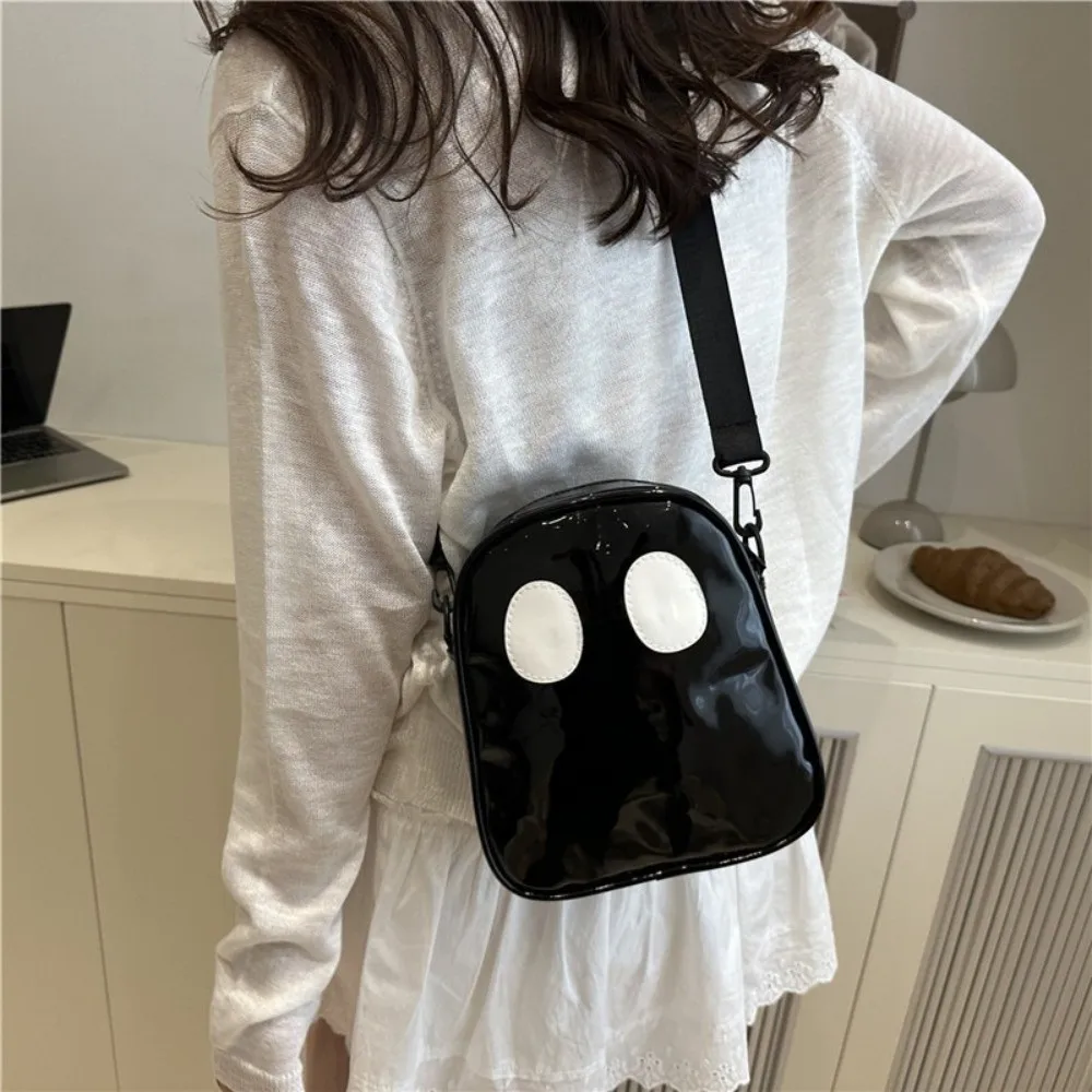 

Cute PU Halloween Ghost Bag Transparent Waterproof Clear Shoulder Bag Zipper Large Capacity Crossbody Bag Kids Gifts