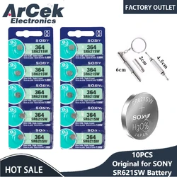 10PCS Original for SONY SR621SW Button Battery AG1 364 LR621 1.5V Alkaline Coin SR621 SR60 CX60 for Watch Toys Remote Cell Coin