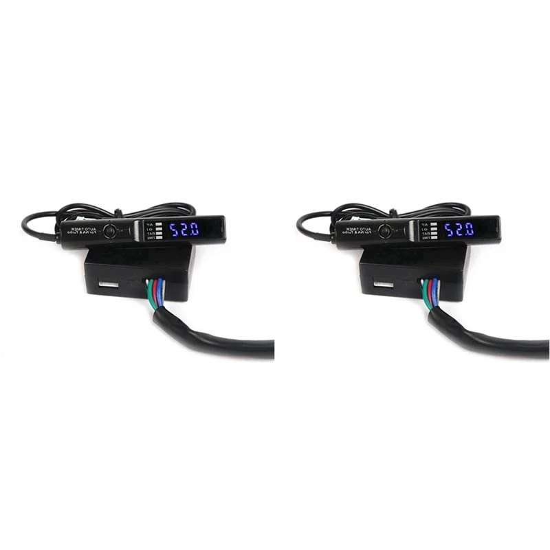 T17C Λ 2X Universal 12V Turbo Timer For Universal Car Auto LED Digital Display For Turbo & NA Turbocharged Engine Blue
