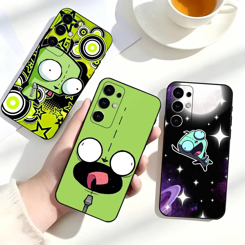 Cartoon Invader Zim G-GIR Cute Dog Phone Case For Samsung S25,S24,S21,S22,S23,S30,Ultra,S20,Plus,Fe,Soft Silicone Black Cover