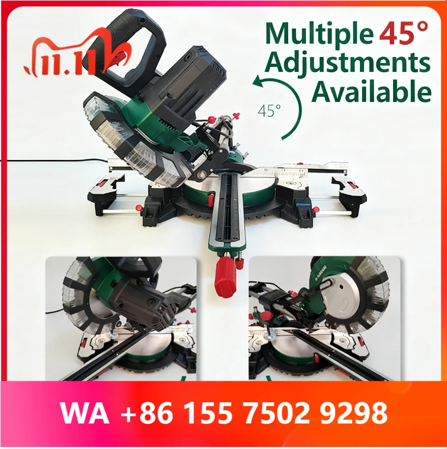 Compound sliding miter saw High precision single miter saw with cutter for woodworking aluminum 8 inches