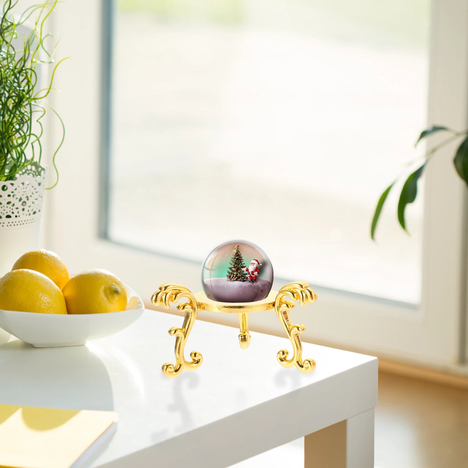

6pcs Crystal St Holder Zinc Alloy Desktop Spherical Decorative Ball Display Base Sphere Holder Crystal Ball St
