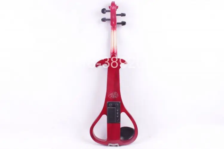 Yinfente red 4/4 Electric Silent Violin Wooden With input Free Case Bow#EV3