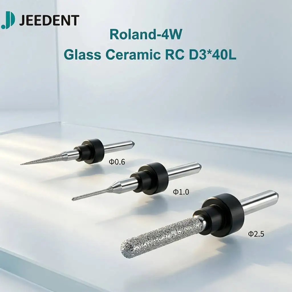Dental Lab Roland Milling Burs for Zirconia Lithium Disilicate Diamond Coated DC DLC Milling Tools High Precision 1pc