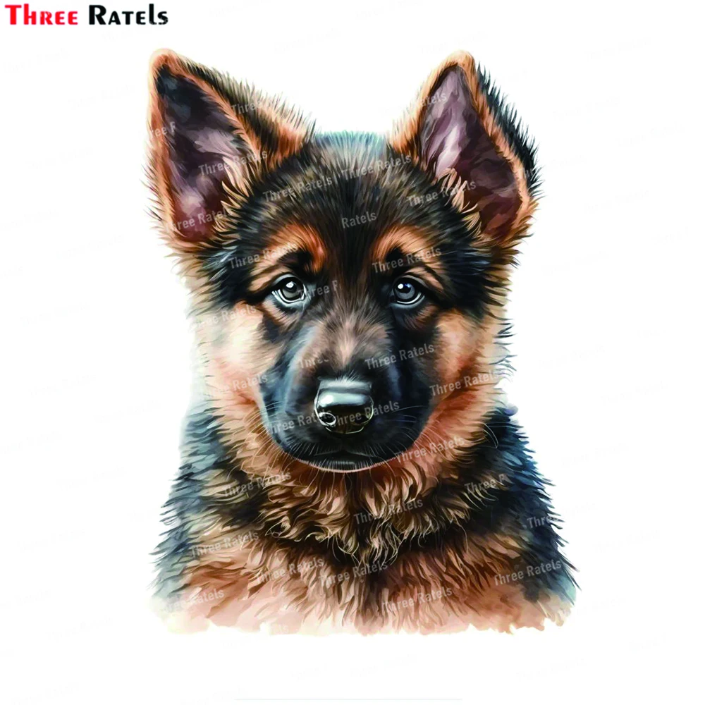 

Three Ratels K826 Cute Puppy Dog Waterproof dog sticker Vinyl Auto Wrap For Car Hood Laptop Home Decora Decals