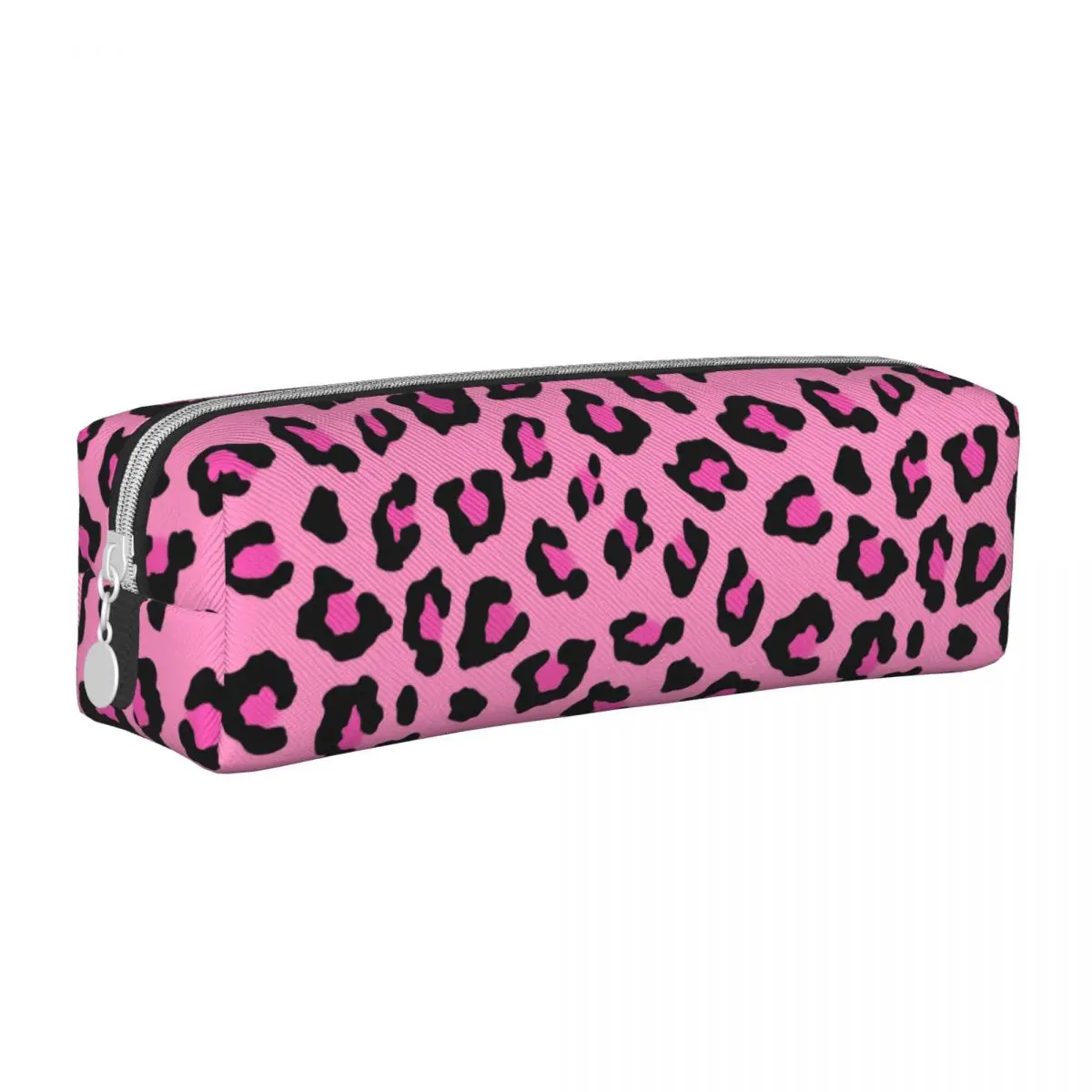 estojos de lapis animal leopardo rosa fun pen box bolsa para estudante grande capacidade lapis cosmeticos de escritorio 01