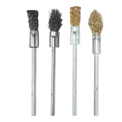 Steel Wire Brushes  Abrasive Polishing Brushes 6mm Extended Shank Drill Rotary Tools Metal Rust Removal Brush Polishing Tool