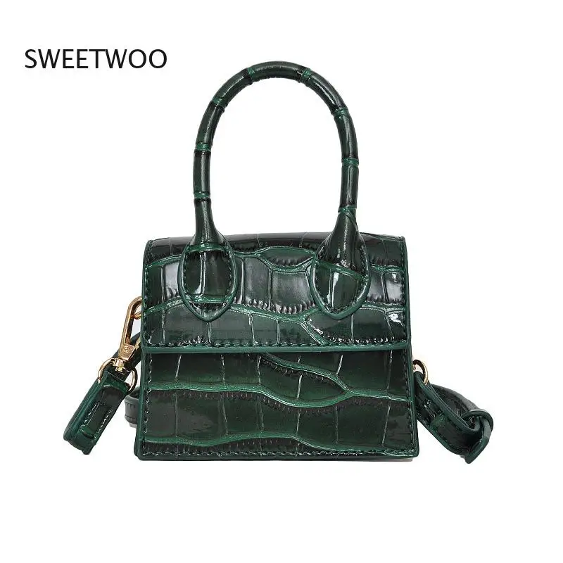 2021 Spring Crocodile Pattern Crossbody Bag Mini PU Leather Flap Women\'s Shoulder Bags Fashion Clutch Bag Outdoor Handbags Girls