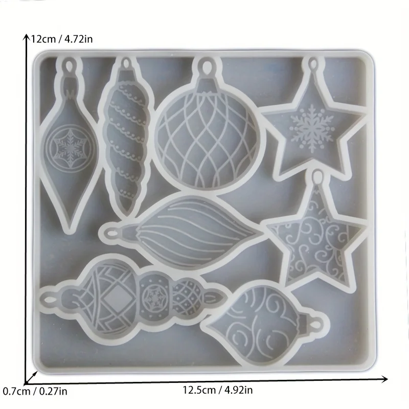 1 DIY-Weihnachtsstern- und Schneeflocken-Silikonform für bemalte hängende Ornamente – Muschel- und Seestern-Gips-Diffusorstein – Detail 4