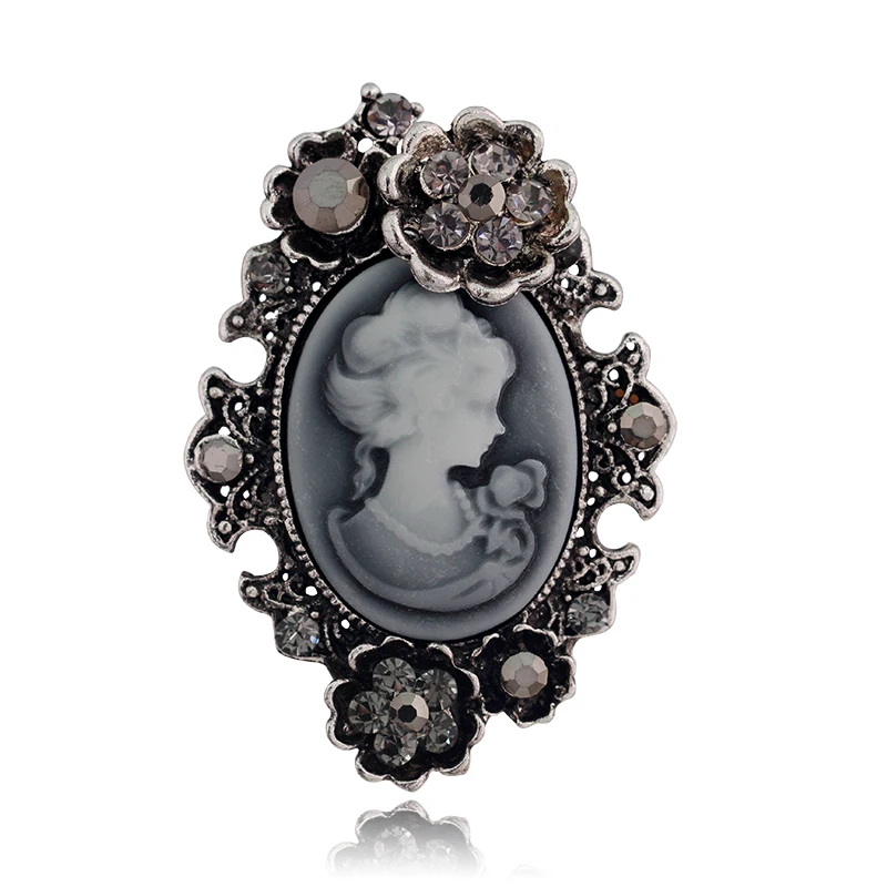 Elegant Style Vintage Victorian Design Queen\'s Cameo Antique Wedding Beauty Brooch Pin Jewelry Gift