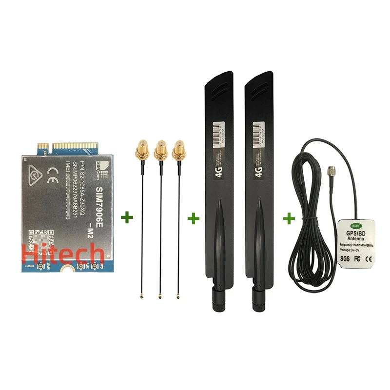 SIMCOM SIM7906E-M2 Acessories Optional SIM7906E LTE CAT6 M.2 Module LTE-FDD/TDD/HSPA+ B1/B3/B5/B7/B8/B20/B28/B32/B38/B40/B41