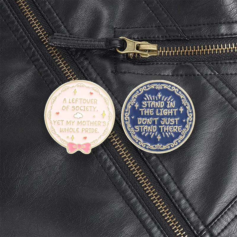 Stand In The Light Dont Just Stand There Enamel Pin Navy Motivational Brooch For Courage Action And Self Growth