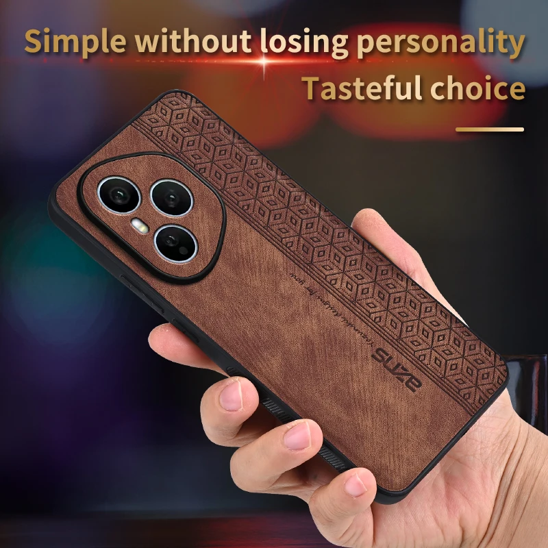 EUCAGR Luxuriöse PU-Leder-Handyhülle für Huawei Honor 400 400 Pro, globale, stoßfeste, weiche Rückseite für Honor 400 Pro