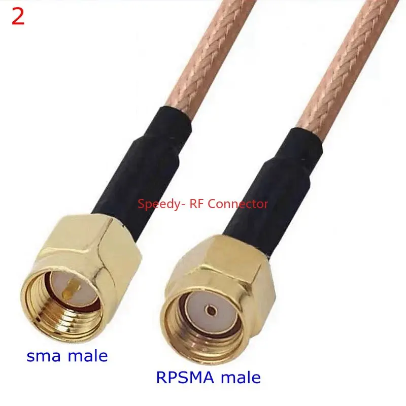 RG316 SMA To SMA Male Female Kit Set Connector RPSMA Male Female To SMA Crimp for Pigtail Jumper Extension Cable RG-316 Low Loss