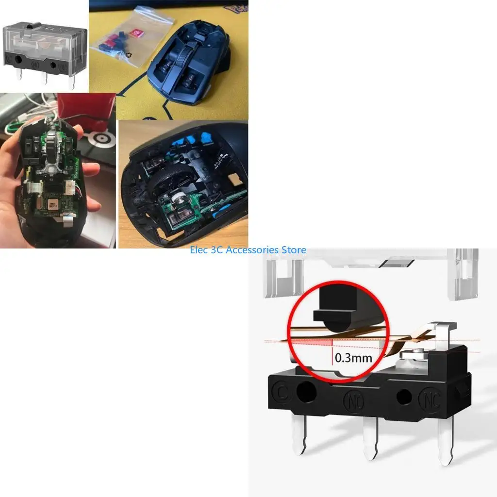 

Y51A UltraSubminiature Basic Kailh GM8.0 Mouse Left Right Micro Switches 80 Million
