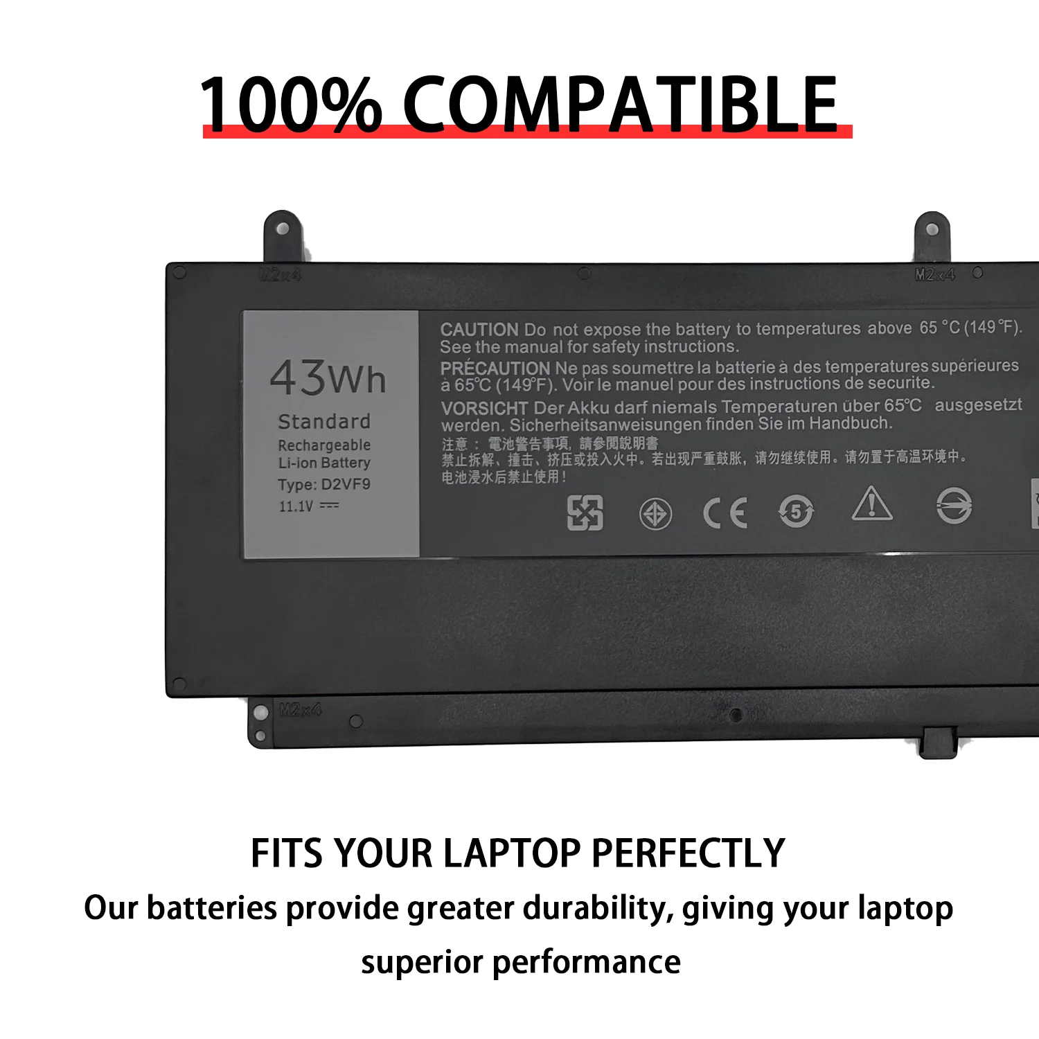 NEW D2VF9 Laptop Battery for Dell Inspiron 14 5459 P68G 0PXR51 PXR51 4P8PH YGR2V 0YGR2V  15 7547 75487347 Vostro