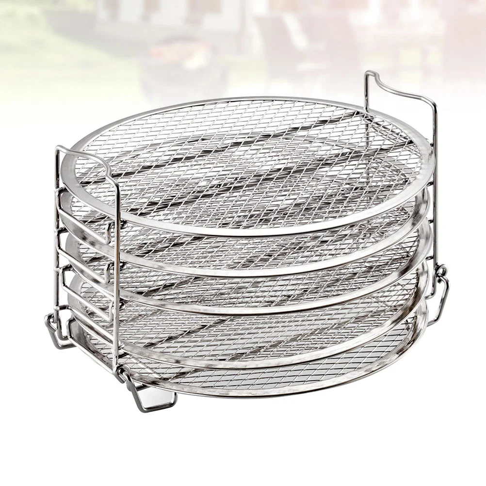 

5-Layer Stainless Steel Air Fryer Accessories Cooker Rack Bracket Grill Dehydrator Barbecue