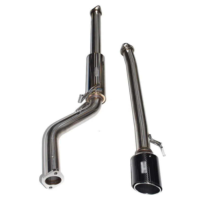 DEX.TY for Back Exhaust System for  Ranger T6 T7 T8 Single Carbon Fiber Tip Muffler 304 Stainless Steel High Quality