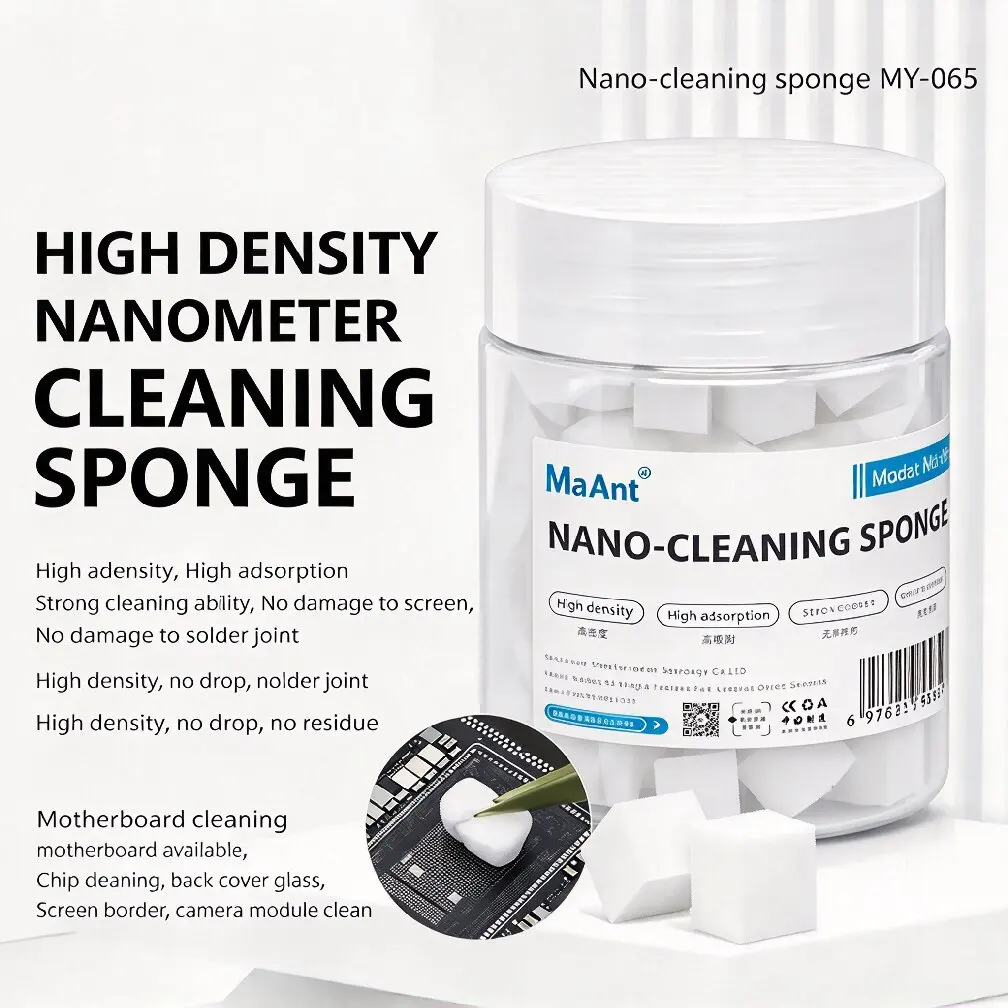 MaAnt MY-065 Nano Cleaning Sponge For Mobile Phone Screen Glue Removal/Camera/PCB Welding Flux Oil Cleaner No Flocculent Residue