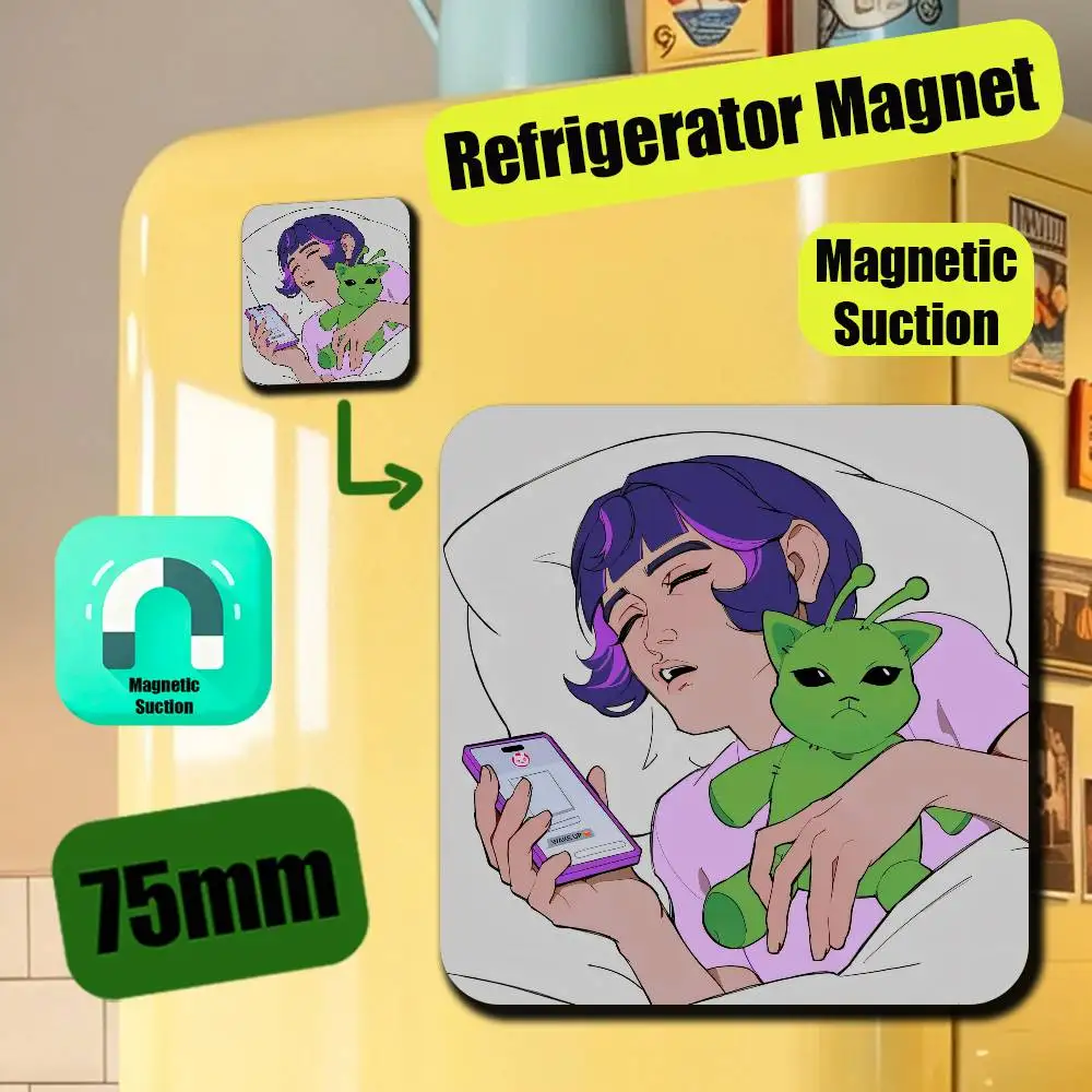 For Overwatch Juno Fanart Fridge Magnetic Cards Cover Metal Icebox Cabinet Custom Refrigerator Magnets