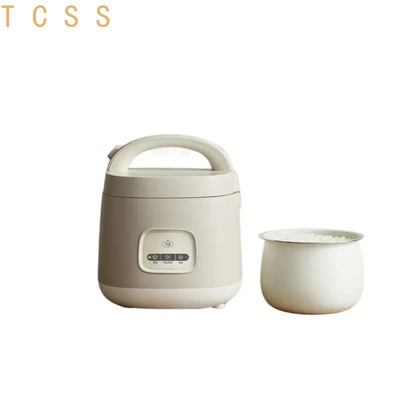 Mini Electric Rice Cooker Multifunctional 1-3 Person Dorm Home Compact Steamer Non-Stick Porridge Soup Keep Warm Portable