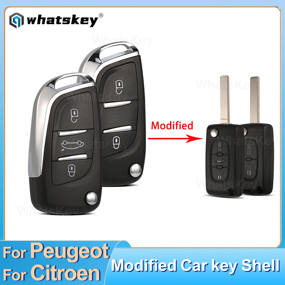 

Модифицированная оболочка для автомобильного ключа Peugeot 307 308 206 207 208 107 407 306, оболочка для Citroen C2 C3 C4 C5 C6 C8 Xsara Berlingo