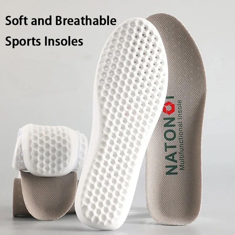 Soft Honeycomb Cushion Sports Insoles Breathable Sweat Wicking Comfort Inserts Lightweight Insoles For Walking Athletic Trainers