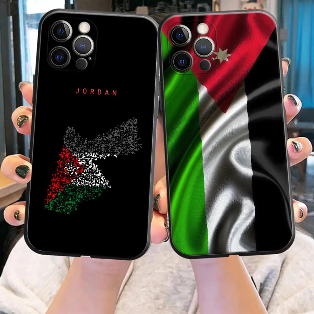 سيليكون جوردان جراب هاتف خريطة جواز سفر ، غطاء لهاتف أيفون 15 ، 11 ، 12 ، 13 ، 14 برو ماكس ، ميني ، XR ، Xs ، SE ، 2 ، 7 ، 8 بلس