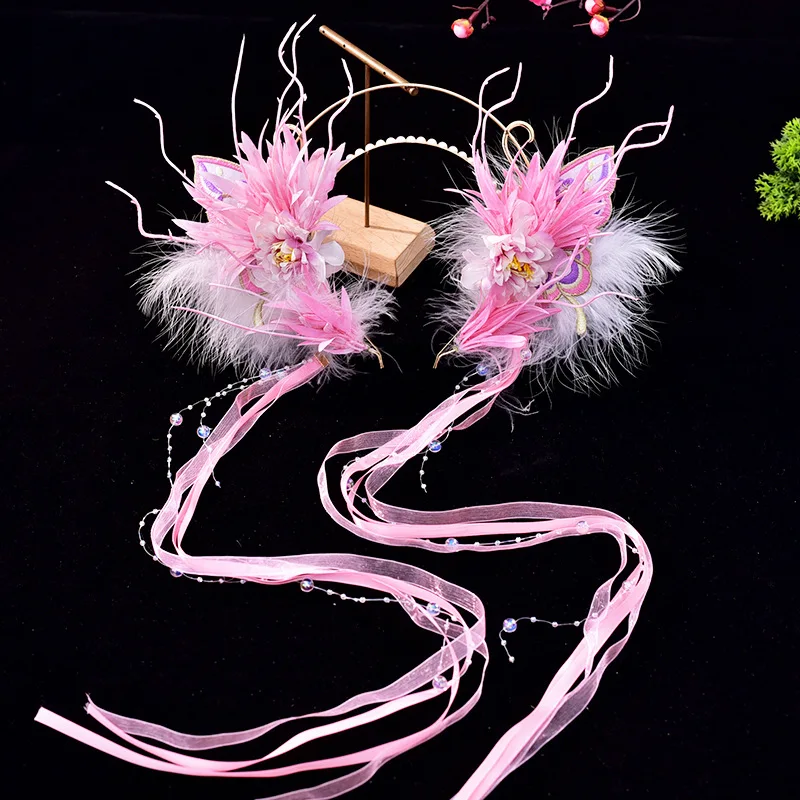 Tassel Fake Earrings Hairband Chinese Hanfu Hair Accessories  display picture 1