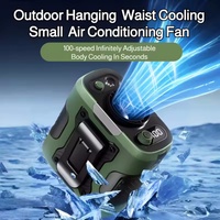 3 In 1 6000mAh Waist Fan Portable Handheld Hanging Neck Fan Ultra-Strong Wind with Phone Charging LED Light for Outdoor Working