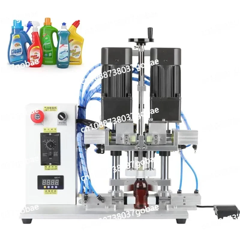 Desktop Automatic Bottle Capping Machine Pneumatic Duckbill Bottle Capper Glass Plastic Bottle Capping Machine