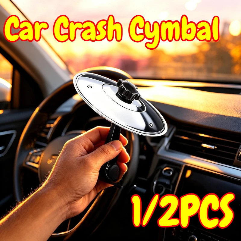 1/2 Peça Cymbal de Carro para Saída de Ar, Mini Tambor de Carro, Cymbals de Carro para Saída de Ar, Instrumento Musical para Interior de Carro