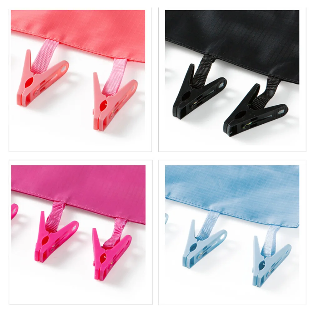 

Folding Cloth Hangers Adjustable 6 Clips Towel Bra Underwear Lingerie Socks Swimsuit Travel Bathroom Organizer Blue